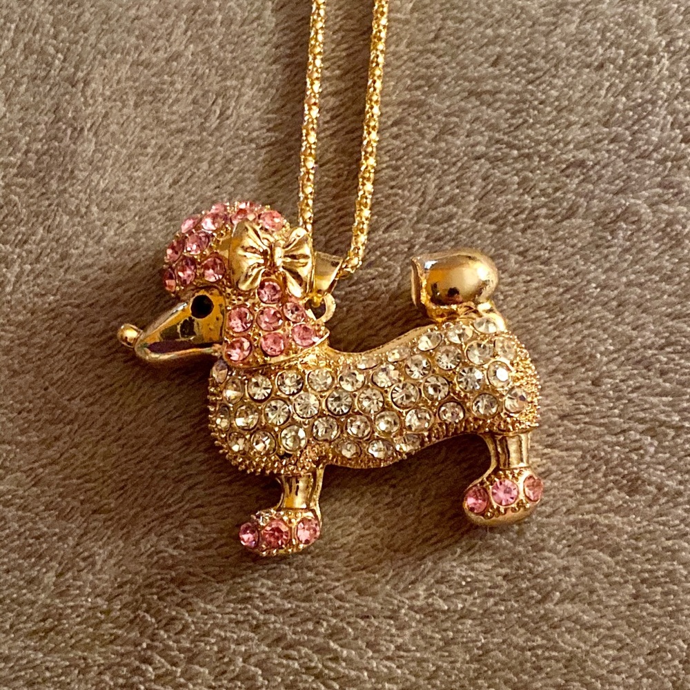 Betsey Johnson poodle Necklace